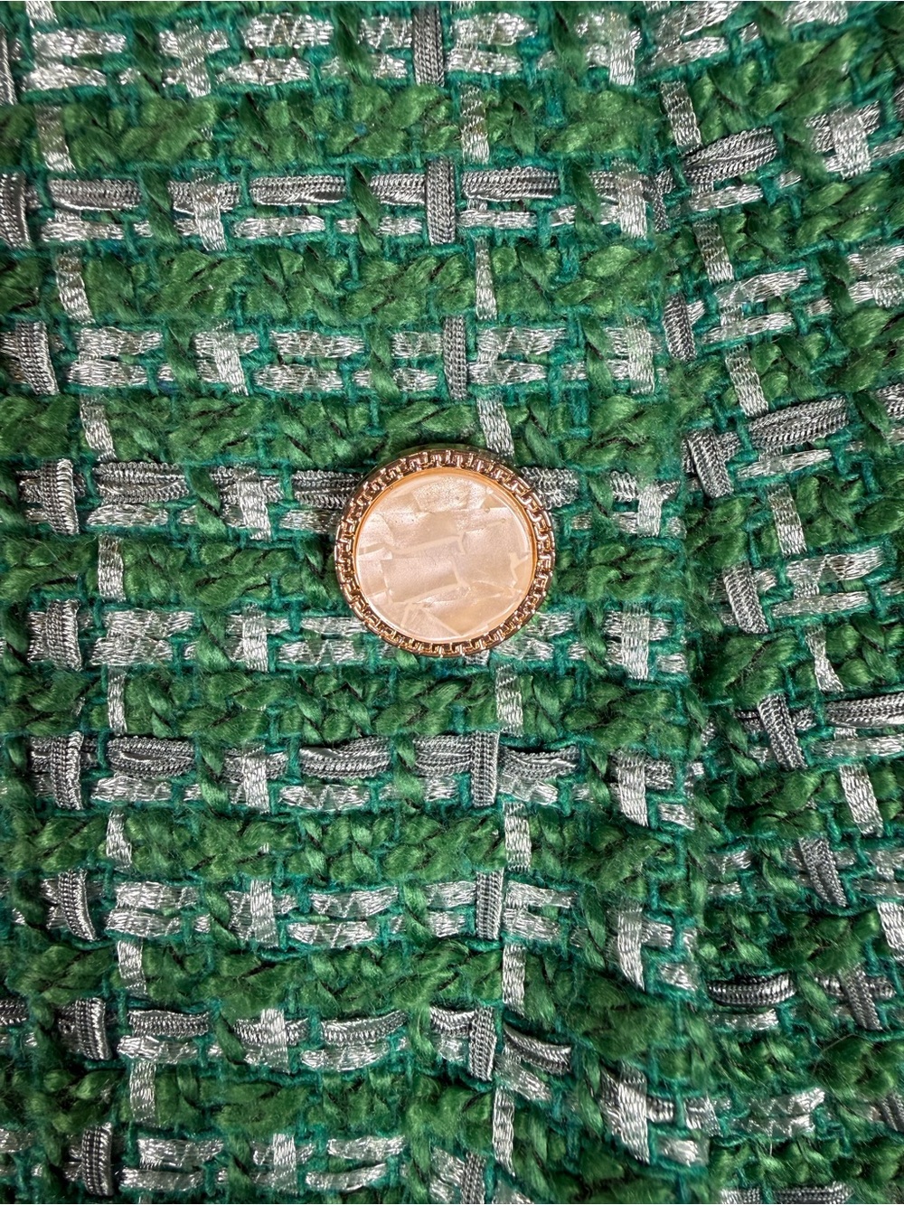 English Factory Green Tweed Skort Classic Old Money Small Preppy - Picture 4 of 9
